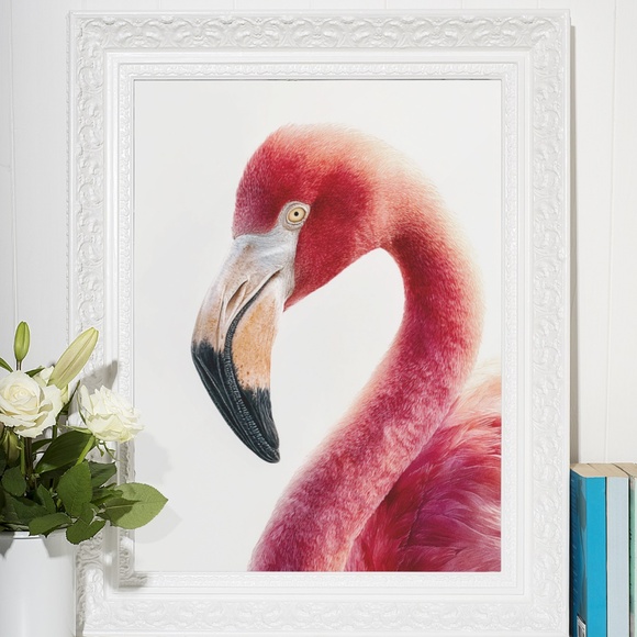 Watercolor Flamingo Wall Art Print, Unframed - Vibrant Tropical Elegance - Picture 7 of 7
